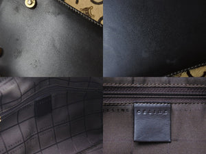 CELINE セリーヌ Cマカダム ハンドバッグ ミニボストンバッグ MC99/2 イタリア製 ハラコ レザー ベージュ ゴールド 美品 中古 52305