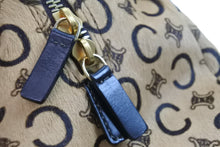 Load image into Gallery viewer, 極美品 CELINE セリーヌ ハンドバッグ ミニボストンバッグ Cマカダム ヴィンテージ MC99/2 ハラコ ベージュ ゴールド 中古 52306