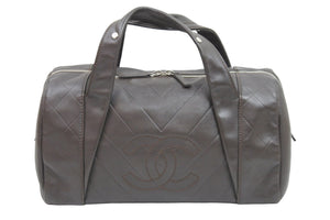 CHANEL シャネル ハンドバッグ ココマーク ブラウン 10番台 カーフスキン 美品 中古 52312
