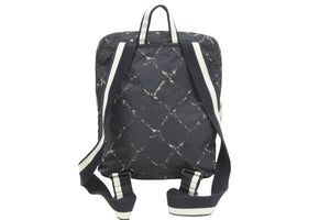 CHANEL シャネル バックパック ブラック ホワイト 6番台 ナイロン 旧トラベルライン 中古 52314