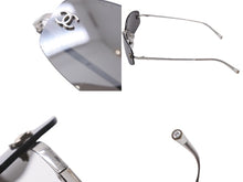 Load image into Gallery viewer, CHANEL シャネル ココマーク サングラス シルバー アイウェア メガネ 小物 57□19 4002 良品 中古 52334