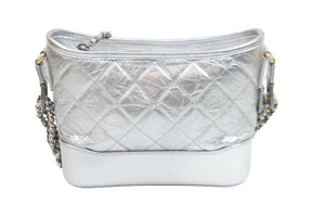CHANEL シャネル ショルダーバッグ ガブリエル ヴィンテージカーフ チェーンショルダーバッグ 24番台 シルバー×ゴールド金具