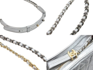 CHANEL シャネル ショルダーバッグ ガブリエル ヴィンテージカーフ チェーンショルダーバッグ 24番台 シルバー×ゴールド金具
