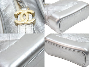 CHANEL シャネル ショルダーバッグ ガブリエル ヴィンテージカーフ チェーンショルダーバッグ 24番台 シルバー×ゴールド金具