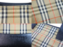 Load image into Gallery viewer, BURBERRY バーバリー トートバッグ ノバチェック柄 コットンキャンバス チャーム付き ゴールド金具 美品 中古 52343