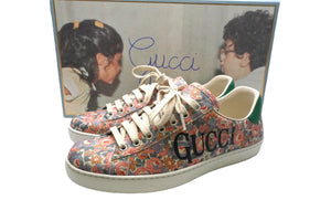 GUCCI グッチ エース フローラル スニーカー マルチカラー ロゴ 花 靴 レザー 636357 サイズ6 美品 中古 52356