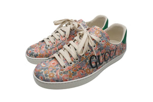 GUCCI グッチ エース フローラル スニーカー マルチカラー ロゴ 花 靴 レザー 636357 サイズ6 美品 中古 52356