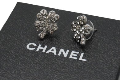 CHANEL シャネル ピアス クローバー モチーフ アクセサリー 小物 7g 03A フランス製 ラインストーン SS 美品 中古 52370