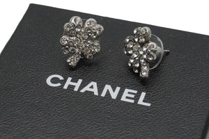 CHANEL シャネル ピアス クローバー モチーフ アクセサリー 小物 7g 03A フランス製 ラインストーン SS 美品 中古 52370