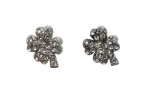 CHANEL シャネル ピアス クローバー モチーフ アクセサリー 小物 7g 03A フランス製 ラインストーン SS 美品 中古 52370