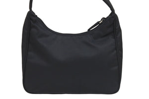 PRADA プラダ ハンドバッグ ブラック ナイロン MV519 シルバー金具 三角プレート 美品 中古 52374 正規品