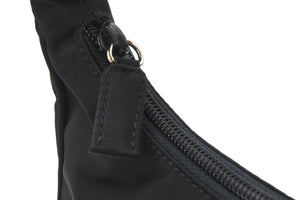 PRADA プラダ ハンドバッグ ブラック ナイロン MV519 シルバー金具 三角プレート 美品 中古 52374 正規品