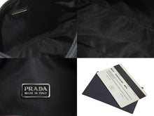 Load image into Gallery viewer, PRADA プラダ ハンドバッグ ブラック ナイロン MV519 シルバー金具 三角プレート 美品 中古 52374 正規品