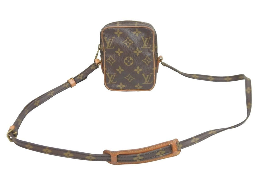 LOUIS VUITTON ルイ・ヴィトン ショルダーバッグ ミニダヌーブ モノグラム M45268 PVC レザー ゴールド金具 良品 中古 52376