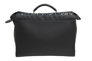 FENDI フェンディ ハンドバッグ ビジネスバッグ ピーカブー 7VA388 シルバー金具 ブラック セレリア レザー 美品 中古 52390