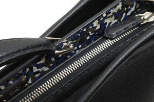 FENDI フェンディ ハンドバッグ ビジネスバッグ ピーカブー 7VA388 シルバー金具 ブラック セレリア レザー 美品 中古 52390