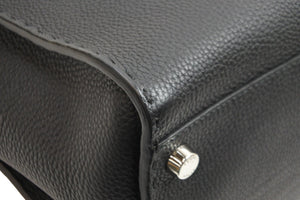 FENDI フェンディ ハンドバッグ ビジネスバッグ ピーカブー 7VA388 シルバー金具 ブラック セレリア レザー 美品 中古 52390