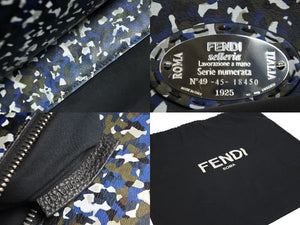 FENDI フェンディ ハンドバッグ ビジネスバッグ ピーカブー 7VA388 シルバー金具 ブラック セレリア レザー 美品 中古 52390