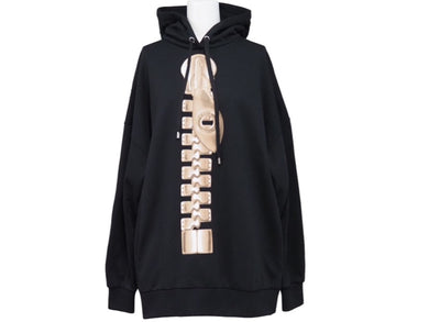 LOUIS VUITTON ルイヴィトン パーカー FOST30141 2023SS ジッパープリントフーディ ブラック コットン サイズS 美品 中古 52392