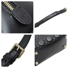 Load image into Gallery viewer, Christian Dior クリスチャンディオール レディディオール ハンドバッグ ショルダーバッグ ブラック レザー 美品 中古 52403