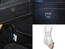 Load image into Gallery viewer, MCM エムシーエム ミニリュック デイパック ポーチ ヴィセトス スタッズ ピンク レザー ゴールド金具 美品 中古 52412