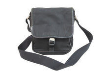 Load image into Gallery viewer, PRADA プラダ ショルダーバッグ V167 三角プレート ブラック ナイロン シルバー金具 イタリア製 良品 中古 52413
