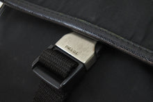 Load image into Gallery viewer, PRADA プラダ ショルダーバッグ V167 三角プレート ブラック ナイロン シルバー金具 イタリア製 良品 中古 52413