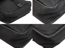 Load image into Gallery viewer, PRADA プラダ ショルダーバッグ V167 三角プレート ブラック ナイロン シルバー金具 イタリア製 良品 中古 52413