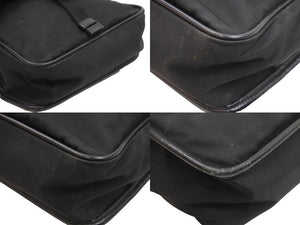 PRADA プラダ ショルダーバッグ V167 三角プレート ブラック ナイロン シルバー金具 イタリア製 良品 中古 52413