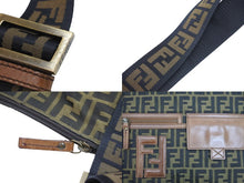 Load image into Gallery viewer, FENDI フェンディ ショルダーバッグ 8BH006 00NY0 FORT2 サコッシュ ズッカ ブラウン ナイロン ゴールド金具 良品 中古 52420