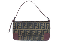 Load image into Gallery viewer, FENDI フェンディ ハンドバッグ ワンショルダー ズッカ ブラウン キャンバス レザー 8BR207 シルバー金具 美品 中古 52427