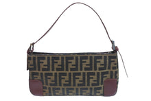 Load image into Gallery viewer, FENDI フェンディ ハンドバッグ ワンショルダー ズッカ ブラウン キャンバス レザー 8BR207 シルバー金具 美品 中古 52427