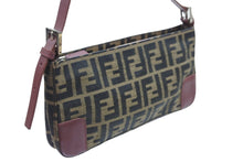 Load image into Gallery viewer, FENDI フェンディ ハンドバッグ ワンショルダー ズッカ ブラウン キャンバス レザー 8BR207 シルバー金具 美品 中古 52427