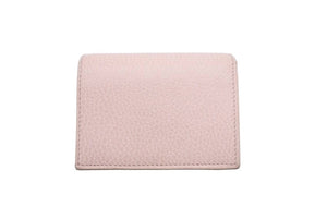 GUCCI グッチ 二つ折り財布 小銭入れ GGロゴ ピンク レザー イタリア製 ゴールド金具 美品 中古 52451 