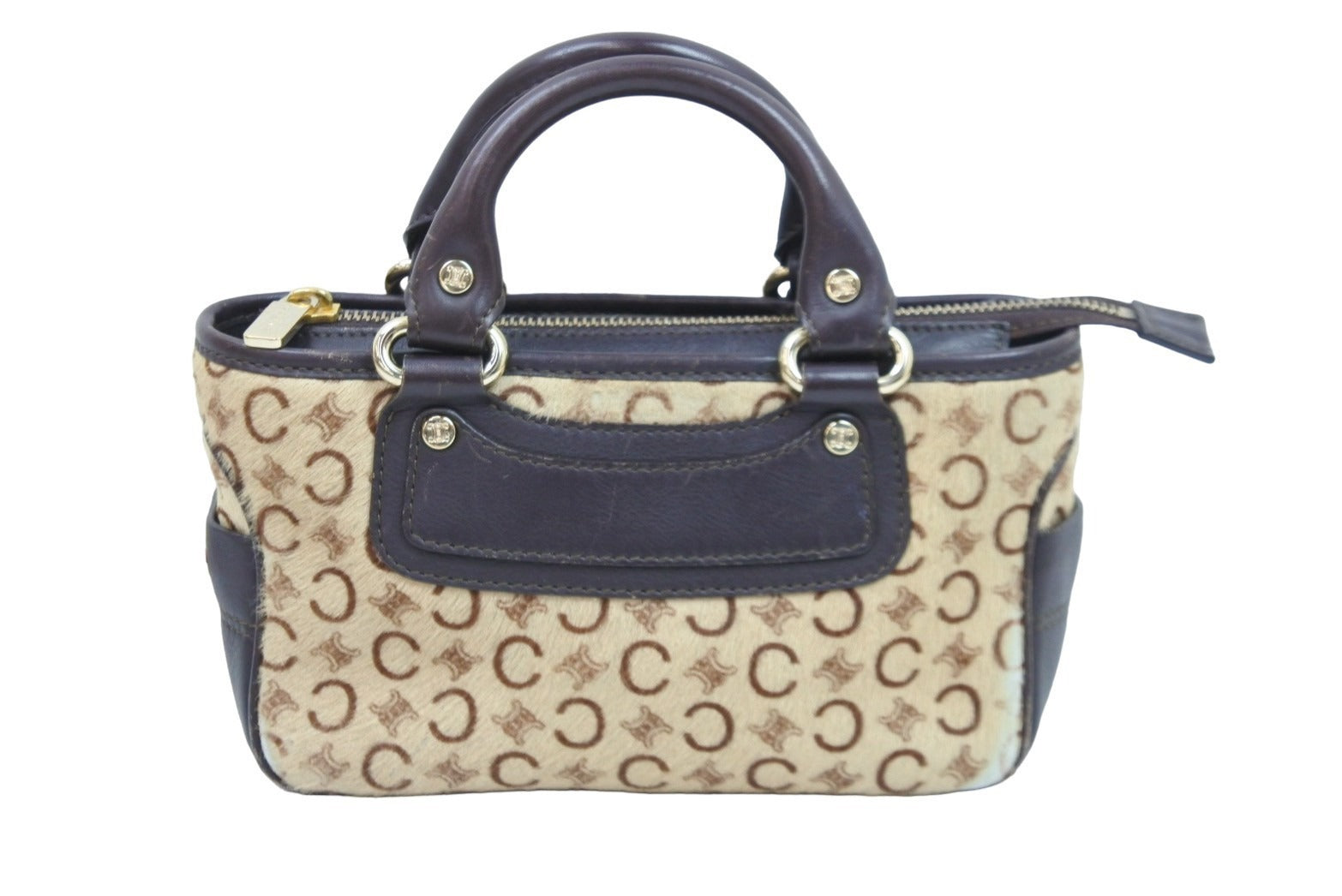 CELINE セリーヌ ハンドバッグ ブギーバッグ Cマカダム ヴィンテージ 