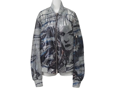 DIOR ディオール×レイモンド・ペティボン 19AW ジャケット サイズ46 グレー マルチカラー 人物像プリント 美品 中古 52501