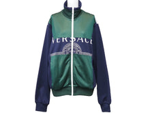 画像をギャラリービューアに読み込む, VERSACE ヴェルサーチ ジャージ トラックジャケット Sサイズ メデゥーサ グリーン ネイビー サイド 極美品 中古 52503 ロゴ