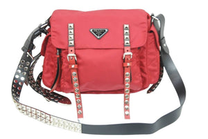 極美品 PRADA NEW VELA ショルダーバッグ ナイロン レザー