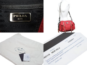 極美品 PRADA NEW VELA ショルダーバッグ ナイロン レザー 極美品 PRADA NEW VELA ショルダーバッグ ナイロン レザー