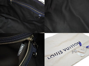 新品同様 LOUIS VUITTON ルイヴィトン モノグラム タペストリー キーポル 50 ボストンバッグ M57285 ネイビー 中古 52510
