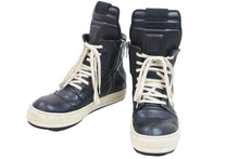 Load image into Gallery viewer, Rick Owens リックオウエンス スニーカー GEO BASKET E17 2681 サイドジップ シルバー金具 サイズ42 良品 中古 52540