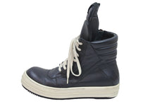 Load image into Gallery viewer, Rick Owens リックオウエンス スニーカー GEO BASKET E17 2681 サイドジップ シルバー金具 サイズ42 良品 中古 52540