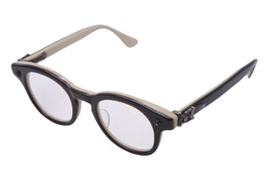 CHROMEHEARTS クロムハーツ メガネ ダガータイニーチャーム シルバー925 プラスチック ベージュ ブラウン シルバー 美品 中古 52542