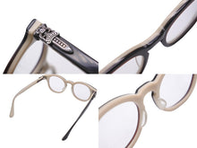 Load image into Gallery viewer, CHROMEHEARTS クロムハーツ メガネ ダガータイニーチャーム シルバー925 プラスチック ベージュ ブラウン シルバー 美品 中古 52542