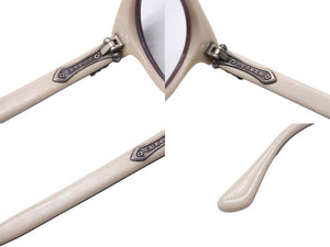 CHROMEHEARTS クロムハーツ メガネ ダガータイニーチャーム シルバー925 プラスチック ベージュ ブラウン シルバー 美品 中古 52542