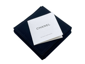 CHANEL シャネル メタルサークルピアス フープピアス ココマーク 22AW L22A刻印 ゴールド ブラック 7ｇ レディース 美品 中古 52548