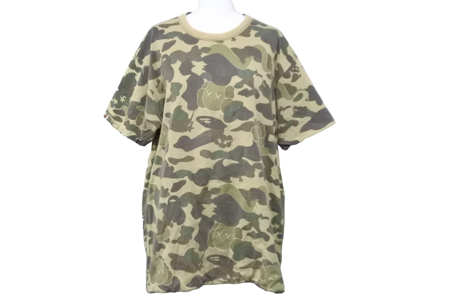 エイプ カウズ レディースM相当 Tシャツ リバーシブル 迷彩 カモフラ