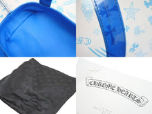 Load image into Gallery viewer, 極美品 CHROME HEARTS クロムハーツ ハンドバッグ セメタリークロス クリア ミニバッグ ブルー レザー ビニール 中古 52615