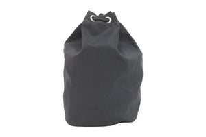 PRADA プラダ 巾着ポーチ NERO トライアングルロゴ ITALY製 テスート ブラック シルバー金具 美品 中古 52625