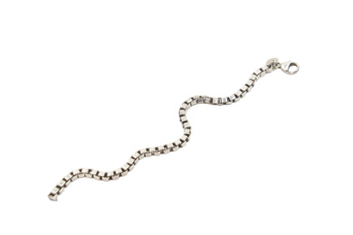 TIFFANY&CO ティファニー ベネチアン ブレスレット アクセサリー スクエアリング シルバー925 15.0g 美品 中古 52626